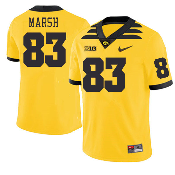 Men #83 Cole Marsh Iowa Hawkeyes College Football Jerseys Stitched-Gold